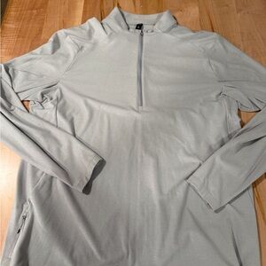 LululemonLight Gray Quarter-Zip Pullover